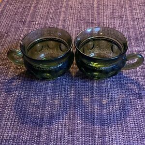 Elegant Green Glass Cups